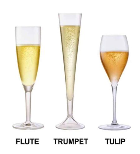 tulip shaped champagne flutes