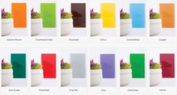 Standard colors for painted glass
