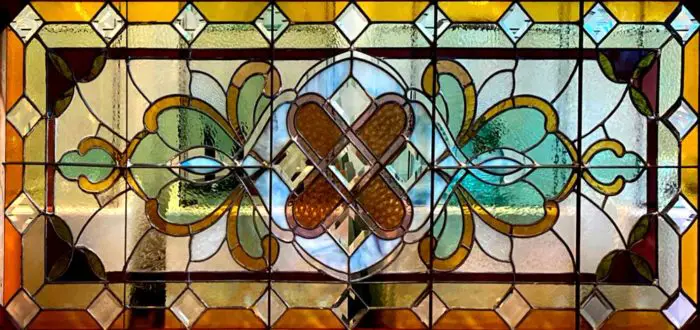 Stained glass skylight with reinforcing | artistry-in-glass