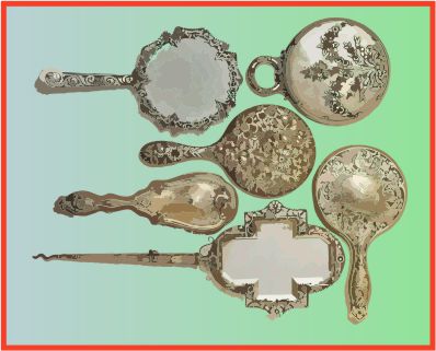 Antique hand mirrors