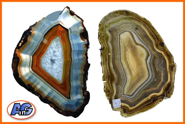 Banded agates from Brazil