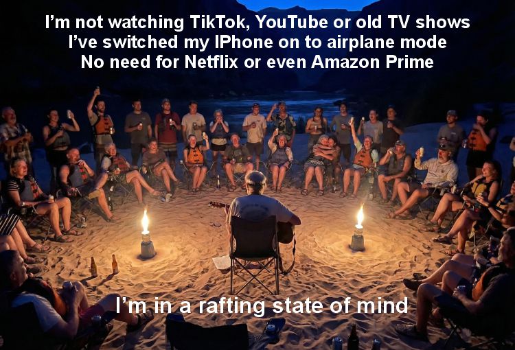 Concert on the Colorado River (AI image by nano banana, prompted by the author)