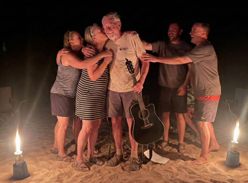Fans on a Colorado River beach (image by nano banana prompted by the author)