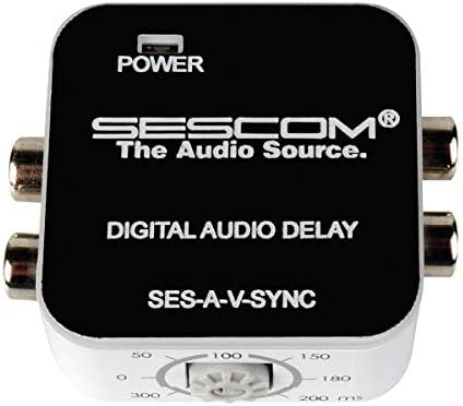 A professional photo of a digital audio delay device used to synchronize live radio broadcasts with television video feeds.